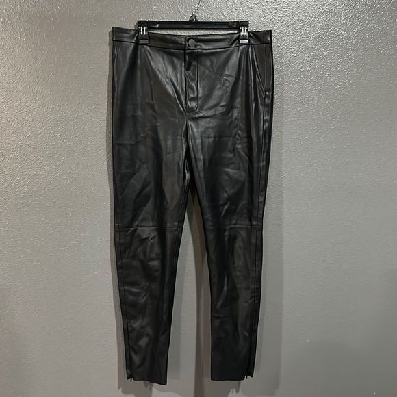 Zara Black Leather Leggings - Picture 2 of 7